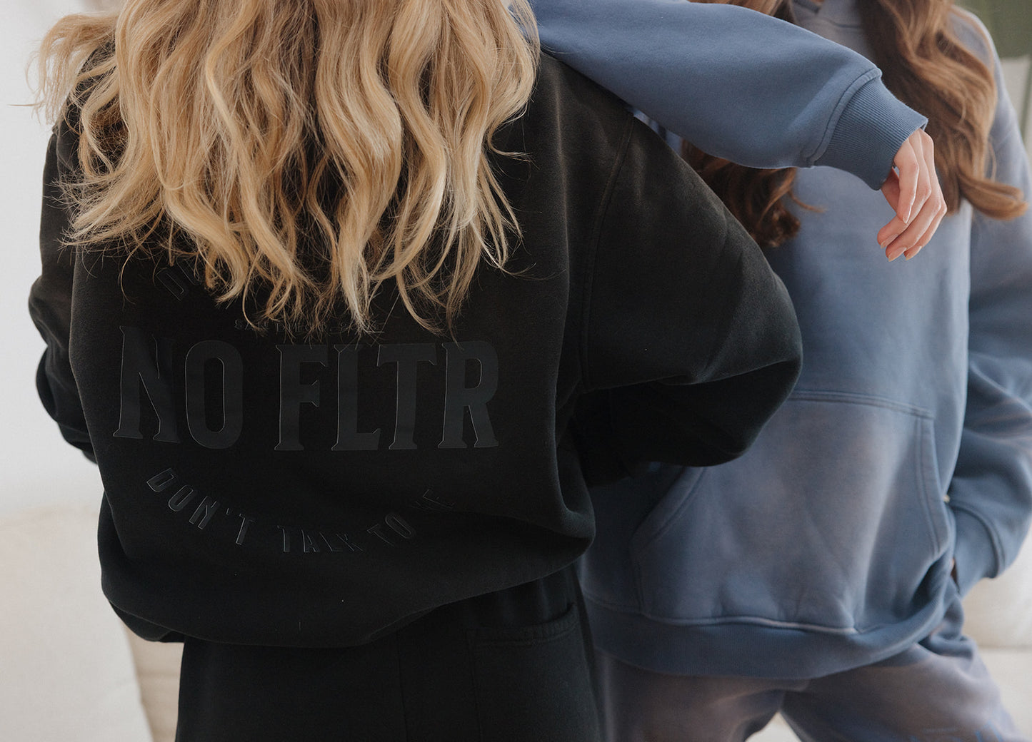 Don't talk to me hoodie in sunfaded black