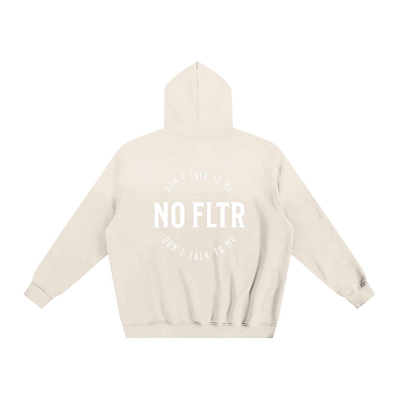 Don't talk to me hoodie in gray camel