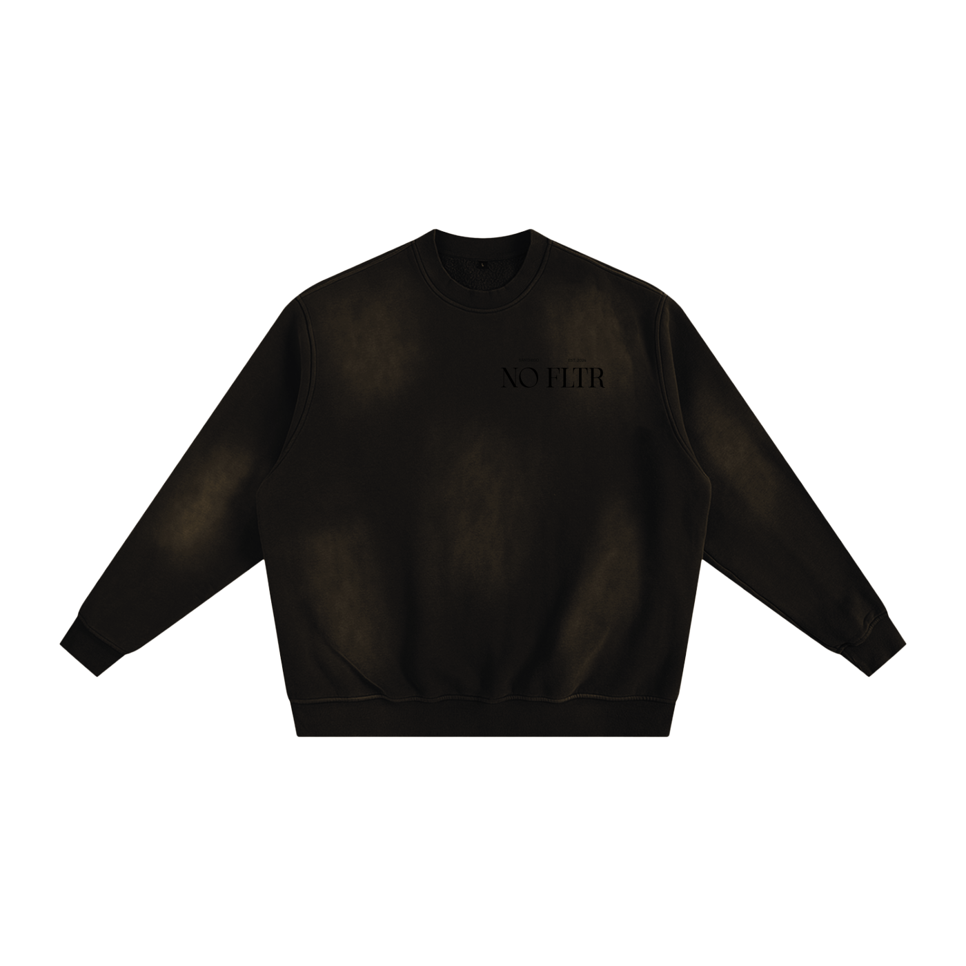 Classic crewneck in sunfaded black